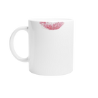 Kiss stamped ceramic mug  (Left)
